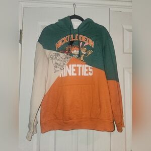 Vintage Nickelodeon Hoodie, Rugrats, Ren and Stimpy, Hey Arnold, CatDog, Size L